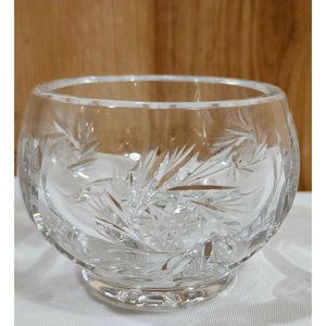 Imperial Crystal WORCESTER Footed Tea Light Candle Holder Votive Bowl
